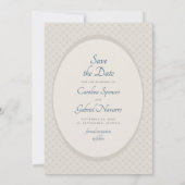 Tropical Beach Palm Wedding retten Sie das Datum Save The Date (Rückseite)