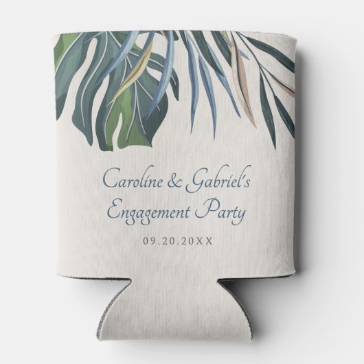 Tropical Beach Palm Wedge Dosenkühler (Rückseite)