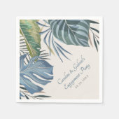 Tropical Beach Palm Wedge Serviette (Vorderseite)