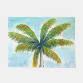 Tropical Beach Palme an einem sonnigen Tag Fußmatte