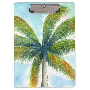 Tropical Beach Palme an einem sonnigen Tag Klemmbrett