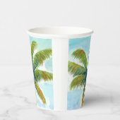 Tropical Beach Palme an einem sonnigen Tag Pappbecher (Rechts)