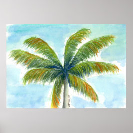 Tropical Beach Palme an einem sonnigen Tag Poster