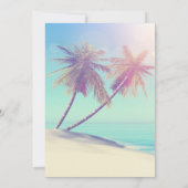 Tropical Beach Palms Abschluss Einladung (Rückseite)