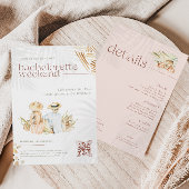 Tropical Beach Palms | Bachelorette Weekend Einladung