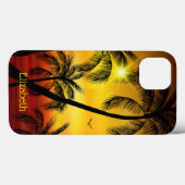 Tropical Beach Palms Case-Mate iPhone Hülle (Rückseite (Horizontal))