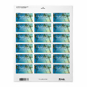 Tropical Beach Palms Lights UAWG Rücksendeadresse Adressaufkleber (Vorne)