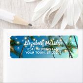 Tropical Beach Palms String Lights Rücksendeadress (Insitu)