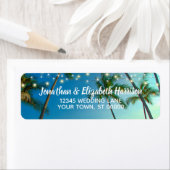 Tropical Beach Palms String Lights Rücksendeadress (Insitu)