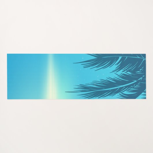 Tropical Beach Palms Yogamatte (Rückseite (Horizontal))
