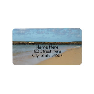 Tropical Beach Paradise Address Labels Adressaufkleber