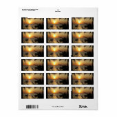 Tropical Beach Paradise Adressaufkleber (Vorne)