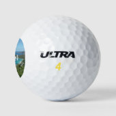 Tropical Beach Paradise DIY Personalisiertes Foto Golfball (Logo)