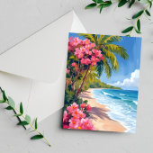 Tropical Beach Paradise | Ocean Painting Postkarte