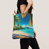 Tropical Beach Paradise - Palme Tree Art Tasche (Von Nahem)