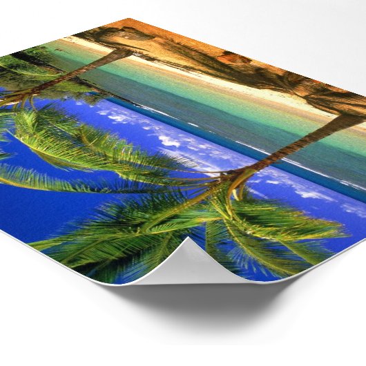 Tropical Beach Paradise Poster (Ecke)