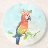 Tropical Beach Parrot Untersetzer (Vorne)