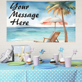 Tropical Beach Party Banner