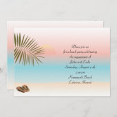 Tropical Beach Party Einladung (Vorne/Hinten)