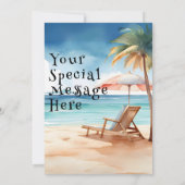 Tropical Beach Party Einladung (Rückseite)