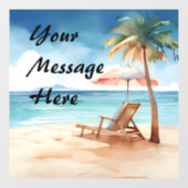 Tropical Beach Party Fensteraufkleber (Blatt)