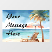 Tropical Beach Party Fensteraufkleber (Blatt)