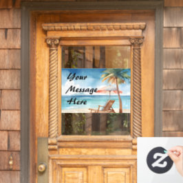 Tropical Beach Party Fensteraufkleber