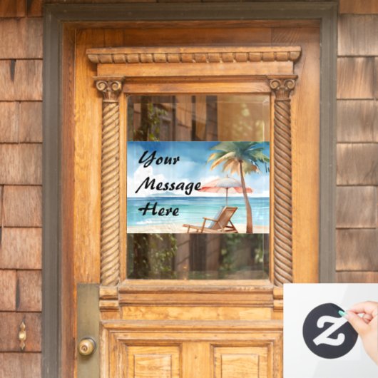 Tropical Beach Party Fensteraufkleber (Haustür)