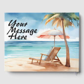 Tropical Beach Party Gästebuch (Rückseite)