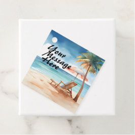 Tropical Beach Party Geschenkanhänger