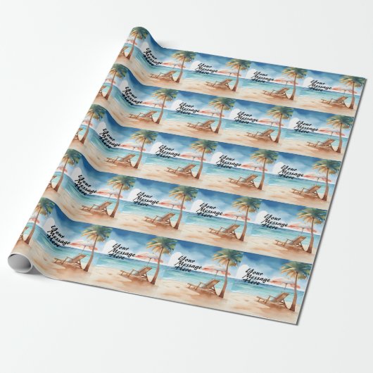 Tropical Beach Party Geschenkpapier (Ungerollt)