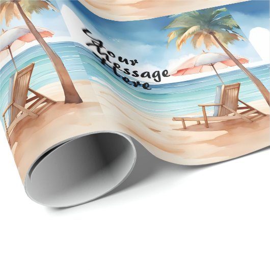 Tropical Beach Party Geschenkpapier (Rolleneckpunkt)