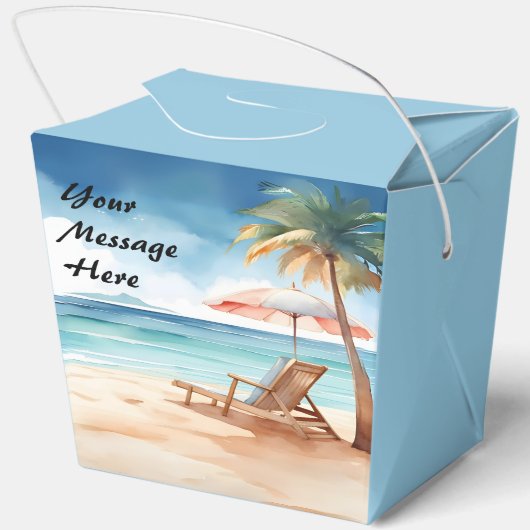 Tropical Beach Party Geschenkschachtel (Rückseite)