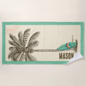 Tropical Beach Party Handtuch-Gastgeschenke Strandtuch (Vorderseite)