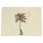 Tropical Beach Party Palm Tree Geschenktaschen Große Geschenktüte (Vorderseite)