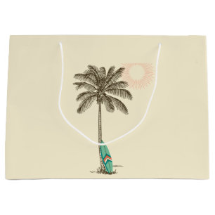 Tropical Beach Party Palm Tree Geschenktaschen Große Geschenktüte