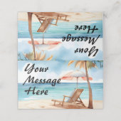 Tropical Beach Party Platzkarte (Außenseite Aufgefaltet)