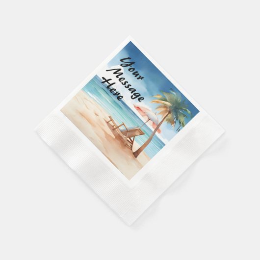 Tropical Beach Party Serviette (Ecke)