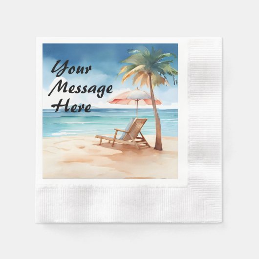 Tropical Beach Party Serviette (Vorderseite)