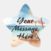 Tropical Beach Party Stern-Aufkleber (Vorderseite)