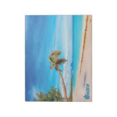 Tropical Beach (personalisierter Name) Notizblock (Rotiert)