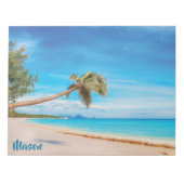 Tropical Beach (personalisierter Name) Notizblock (Vorderseite)