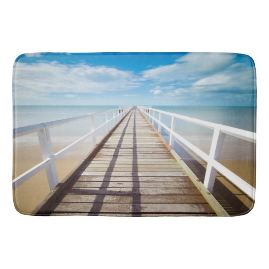 Tropical Beach Pier Badematte (Vorderseite)