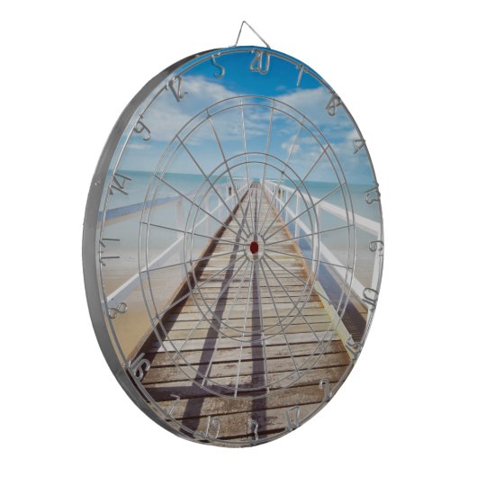 Tropical Beach Pier Dartscheibe (Vorderseite Links)