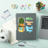Tropical Beach Pineapine Vinyl Stickers Aufkleber (iPad Hülle)