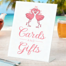 Tropical Beach Pink Flamingo Cards & Gifts Wedding