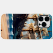 Tropical Beach Pirate Ship Case-Mate iPhone Hülle (Rückseite (Horizontal))