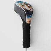 Tropical Beach Pirate Ship Golf Headcover (angewinkelt)