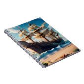 Tropical Beach Pirate Ship Notizblock (Rechte Seite)