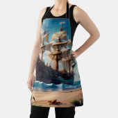 Tropical Beach Pirate Ship Schürze (InSitu)